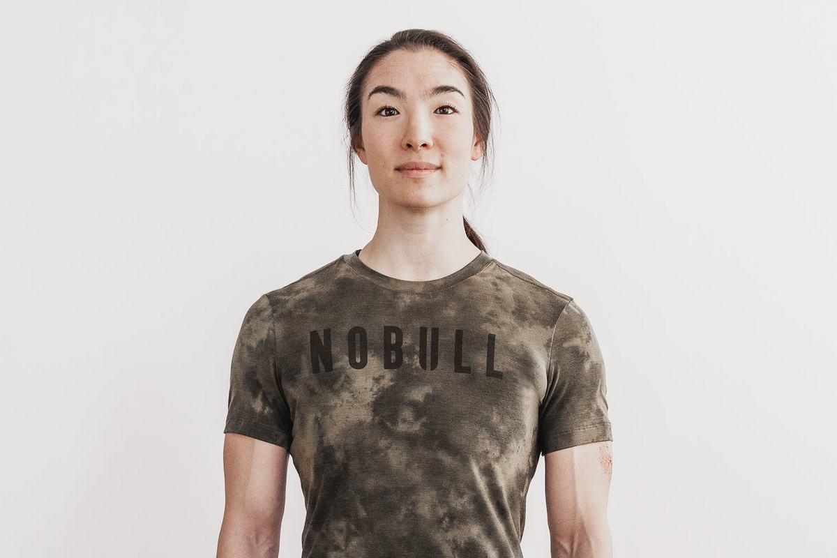 Nobull Tie-Dye Women's T Shirts Green | Australia (HB4087)